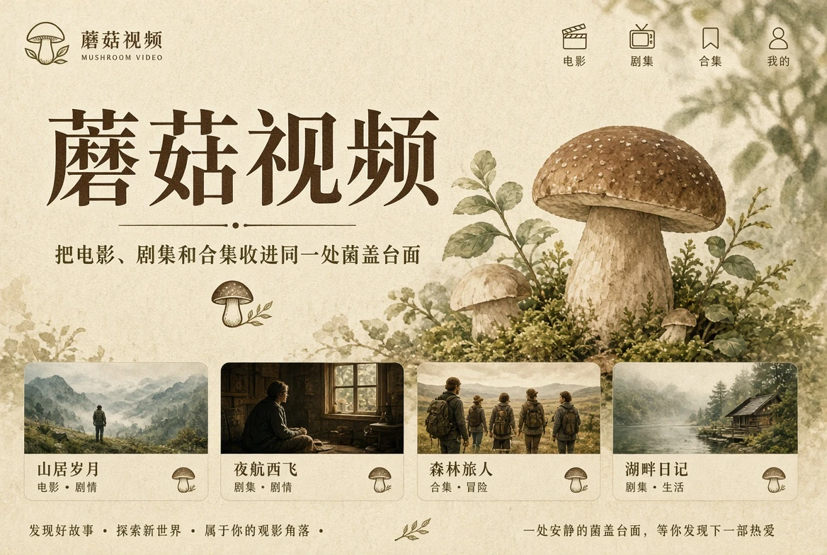 蘑菇视频影视内容导览封面